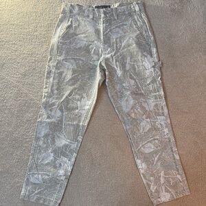 Abercrombie & Fitch Men's Patterned Gray Cargo Pants